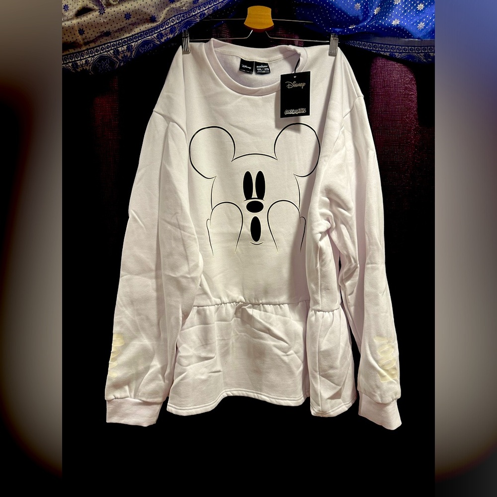 ***NEW*** Cakeworthy Mickey Ghost Peplum Crewneck